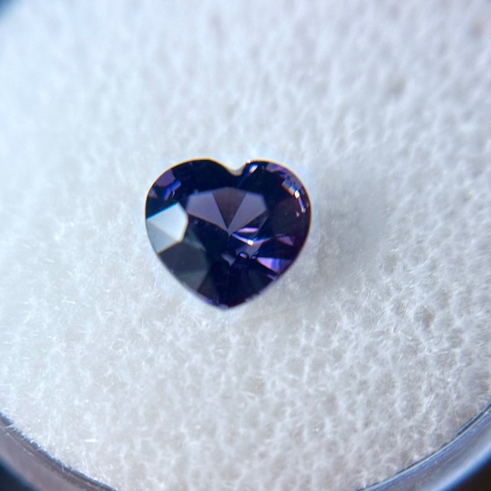 💜 1.32 CT Natural SPINEL Heart Cut Deep Violet Investment Gem